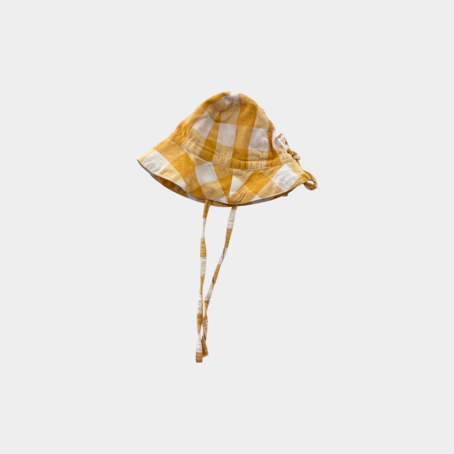 Nature Baby Yellow Check Hat, Size Small