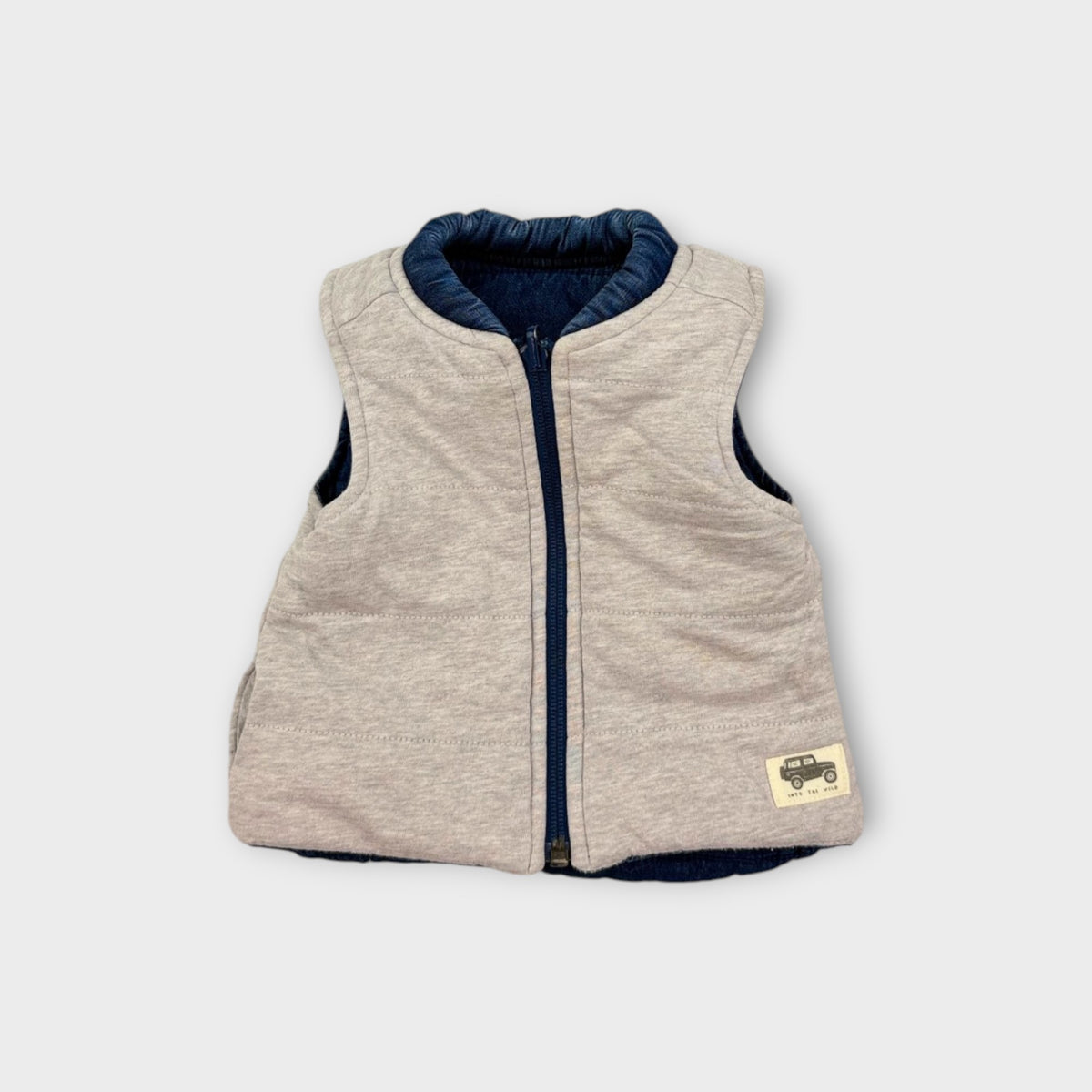 Reversible Denim Puffer Vest, Size TBC