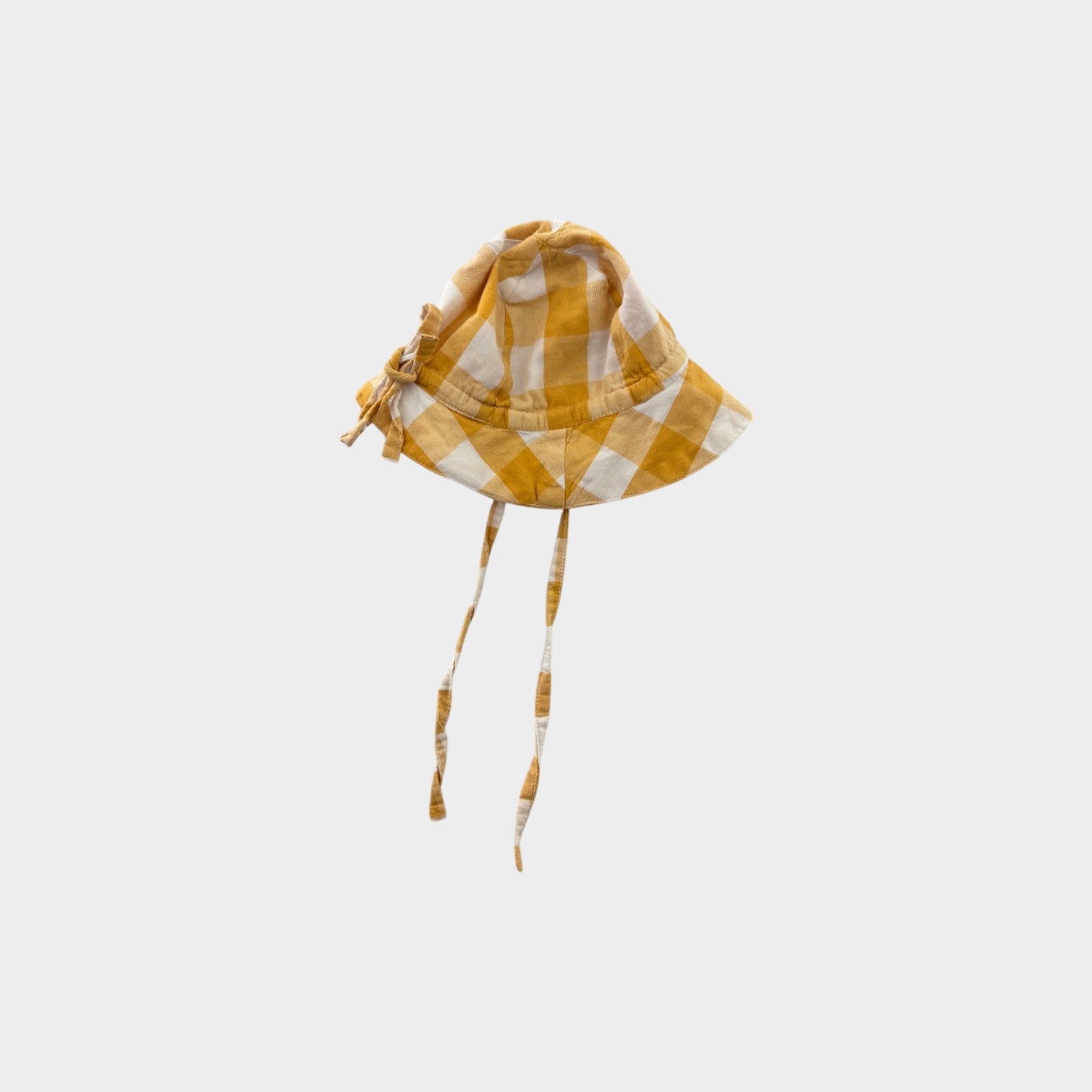 Nature Baby Yellow Check Hat, Size Small