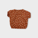 Rust Daisy Print Top, Size TBC