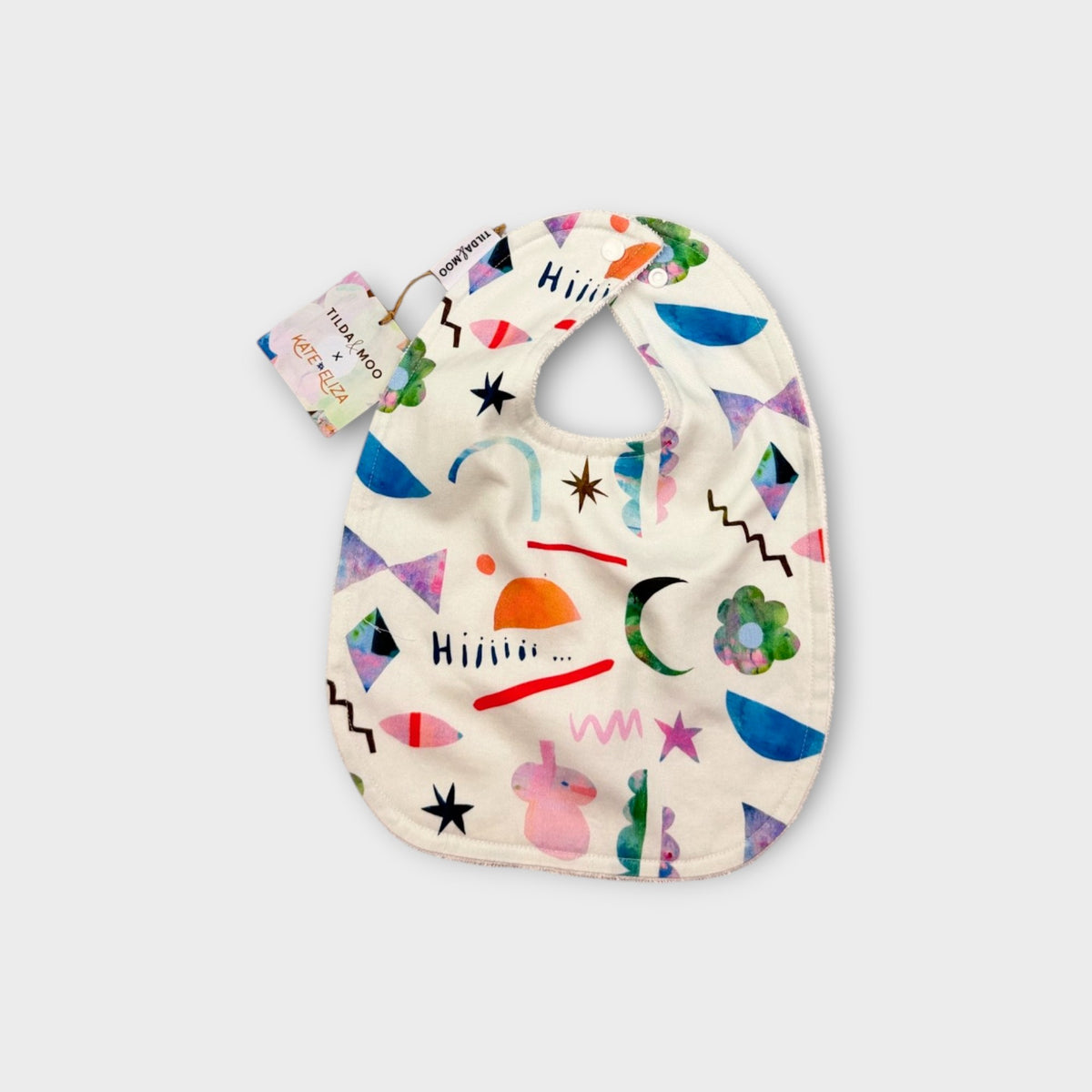 Tilda & Moo x Kate Eliza Print Bib, One Size