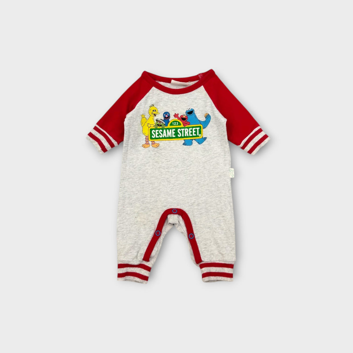 Sesame Street Grey & Red Romper, Size TBC