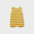 Mustard Stripe Crochet Romper, Size TBC