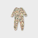Cream Floral Footed Romper, Size TBC