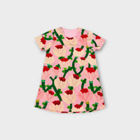 Pink Flower T-Shirt Dress, Size TBC
