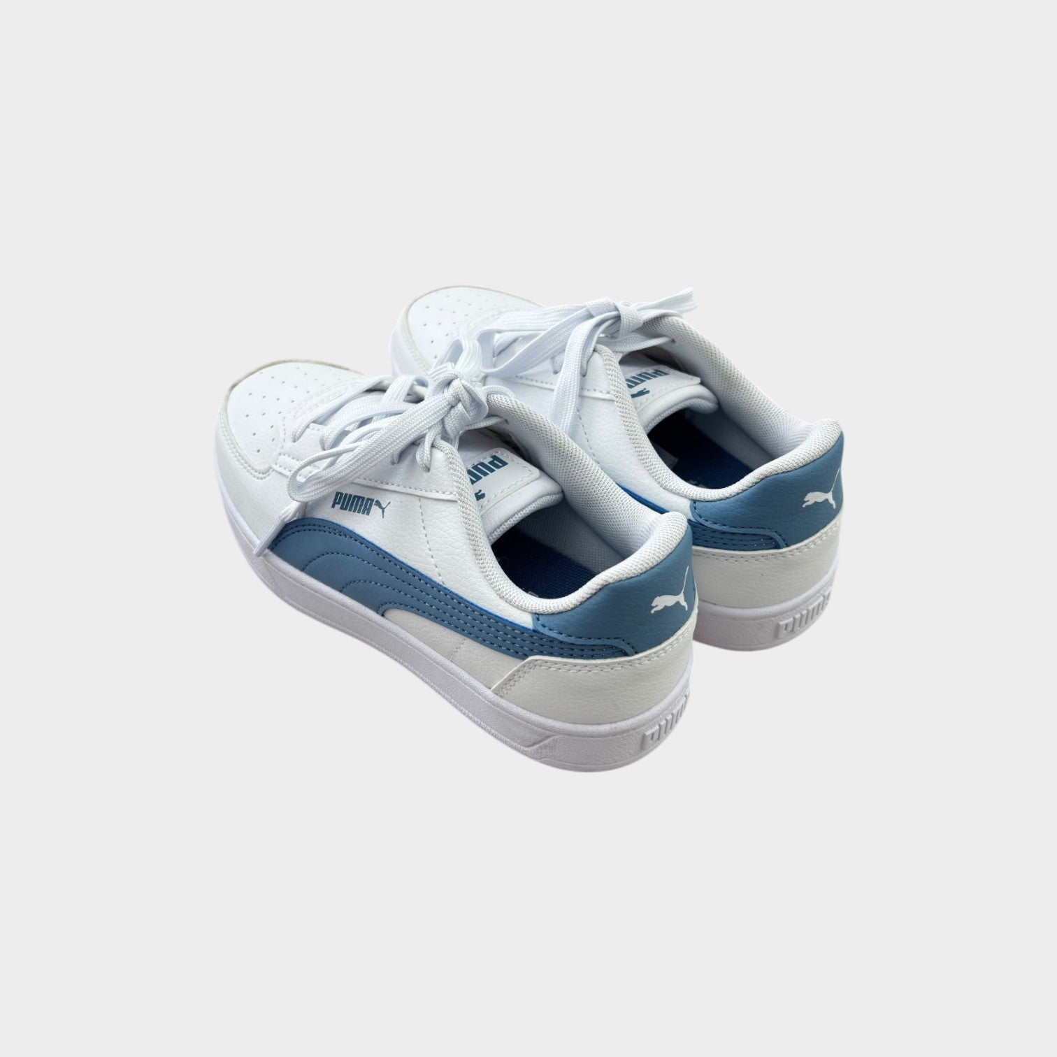 Puma White Lace Up Sneakers, Size EU 33