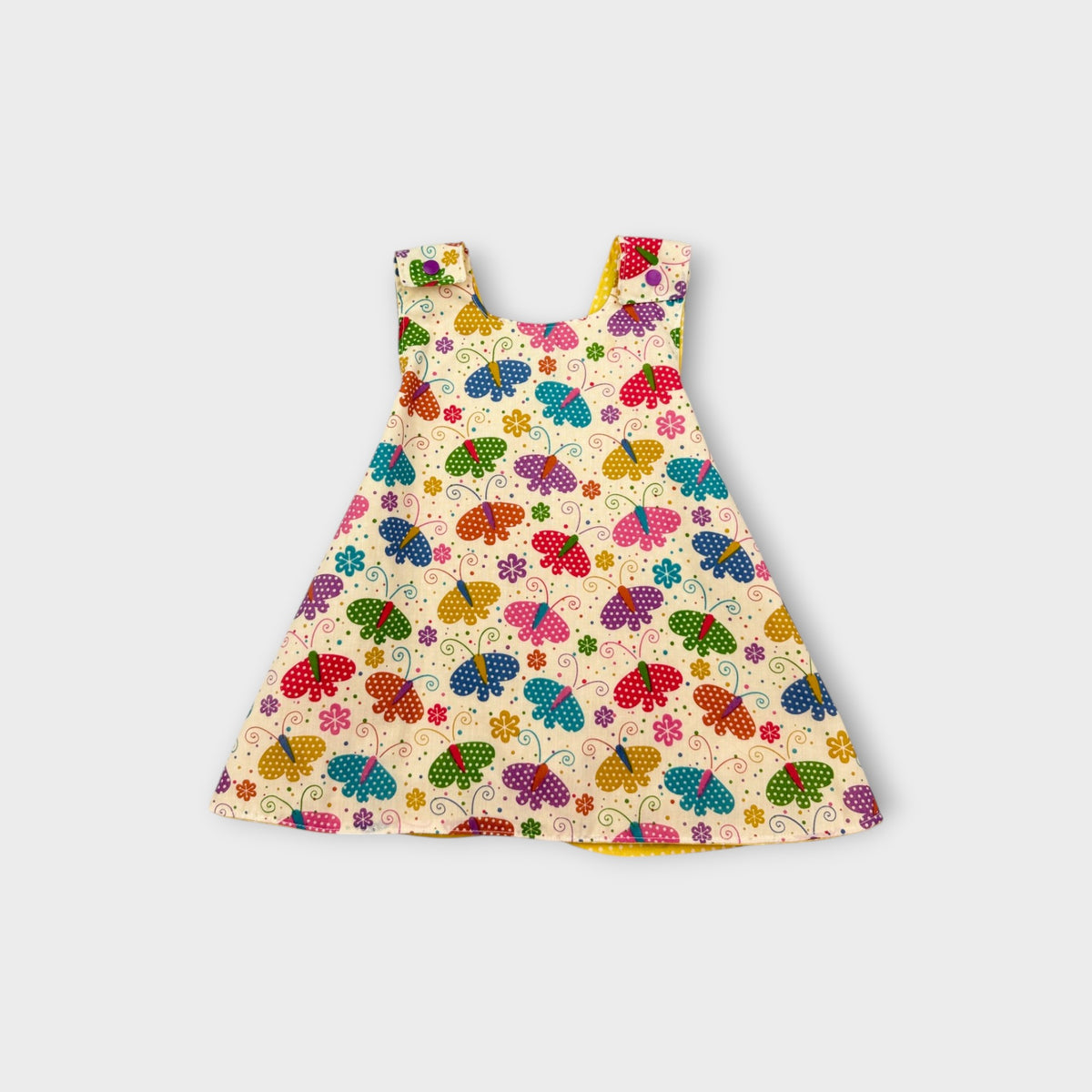 Butterfly Print Pinafore Dress, Size TBC