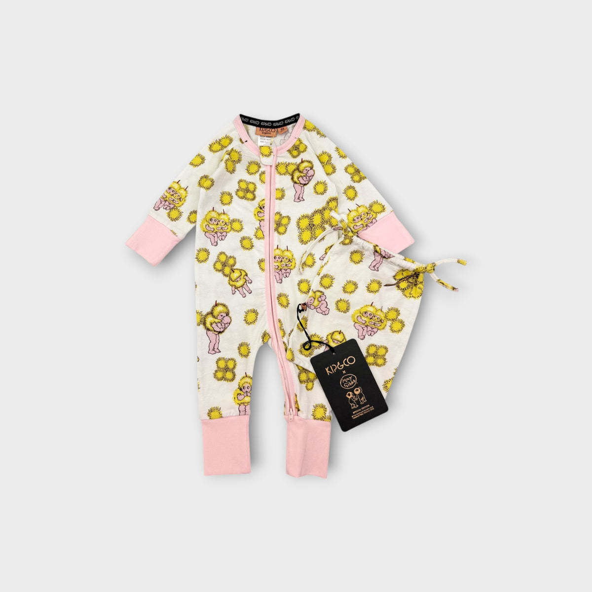 Kip & Co x May Gibbs Gumnut Baby Zip Onesie, Size 00