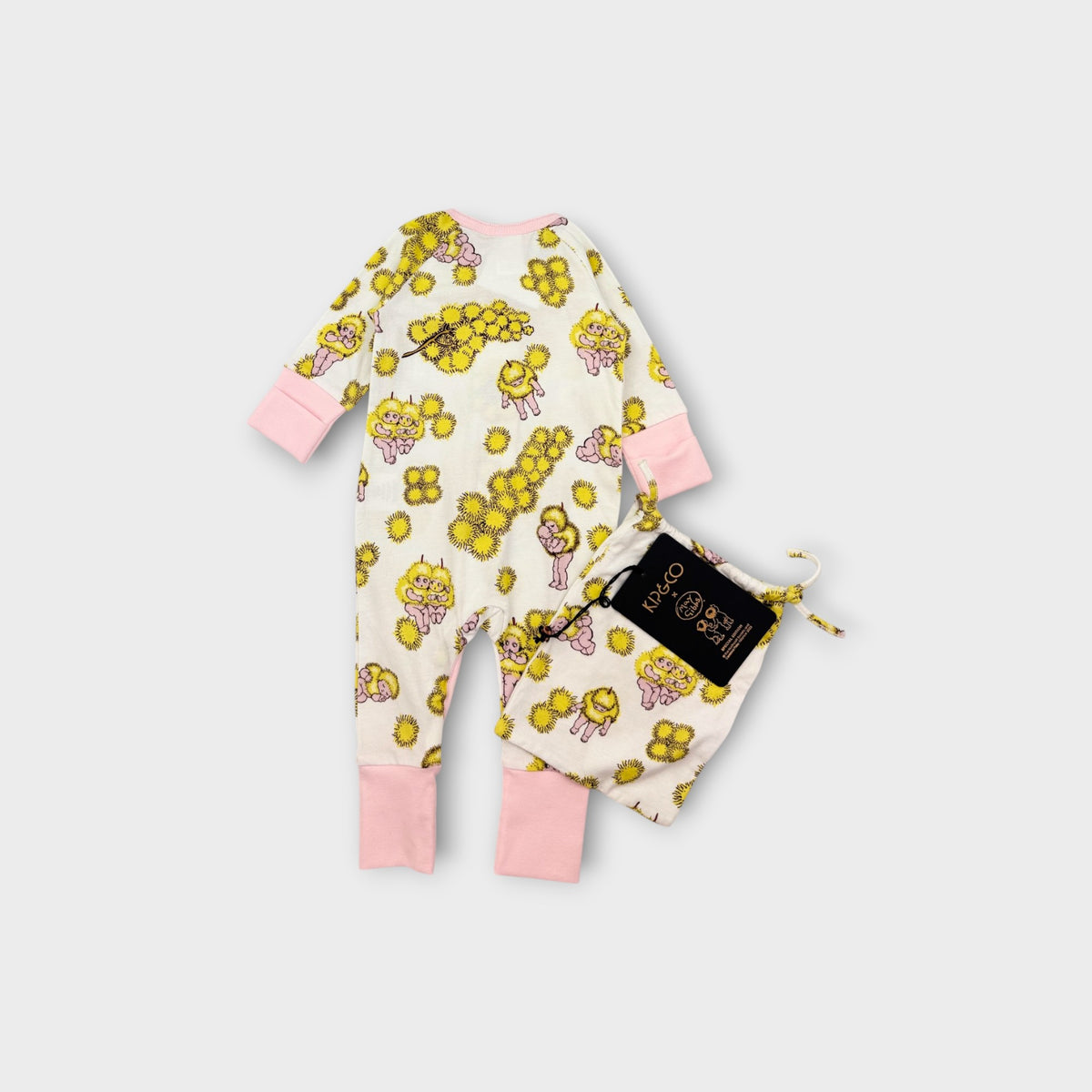 Kip & Co x May Gibbs Gumnut Baby Zip Onesie, Size 00