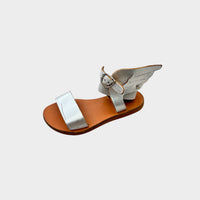 Ancient Greek Sandals Silver Sandals, Size EU 28