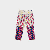 Fendi Bird Print Cotton Pants, Size 8