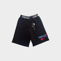 Versace Black Track Shorts, Size 8