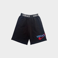 Versace Black Track Shorts, Size 8