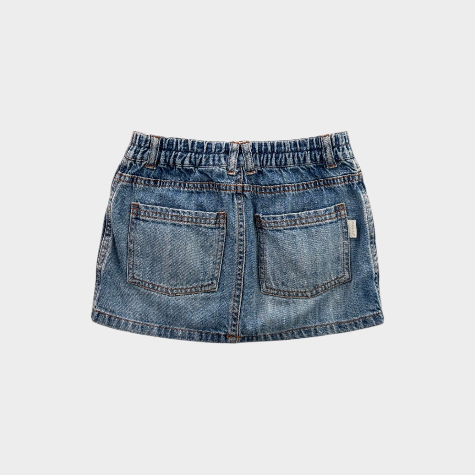 Retro Fred Bare Denim Mini Skirt, Size 7