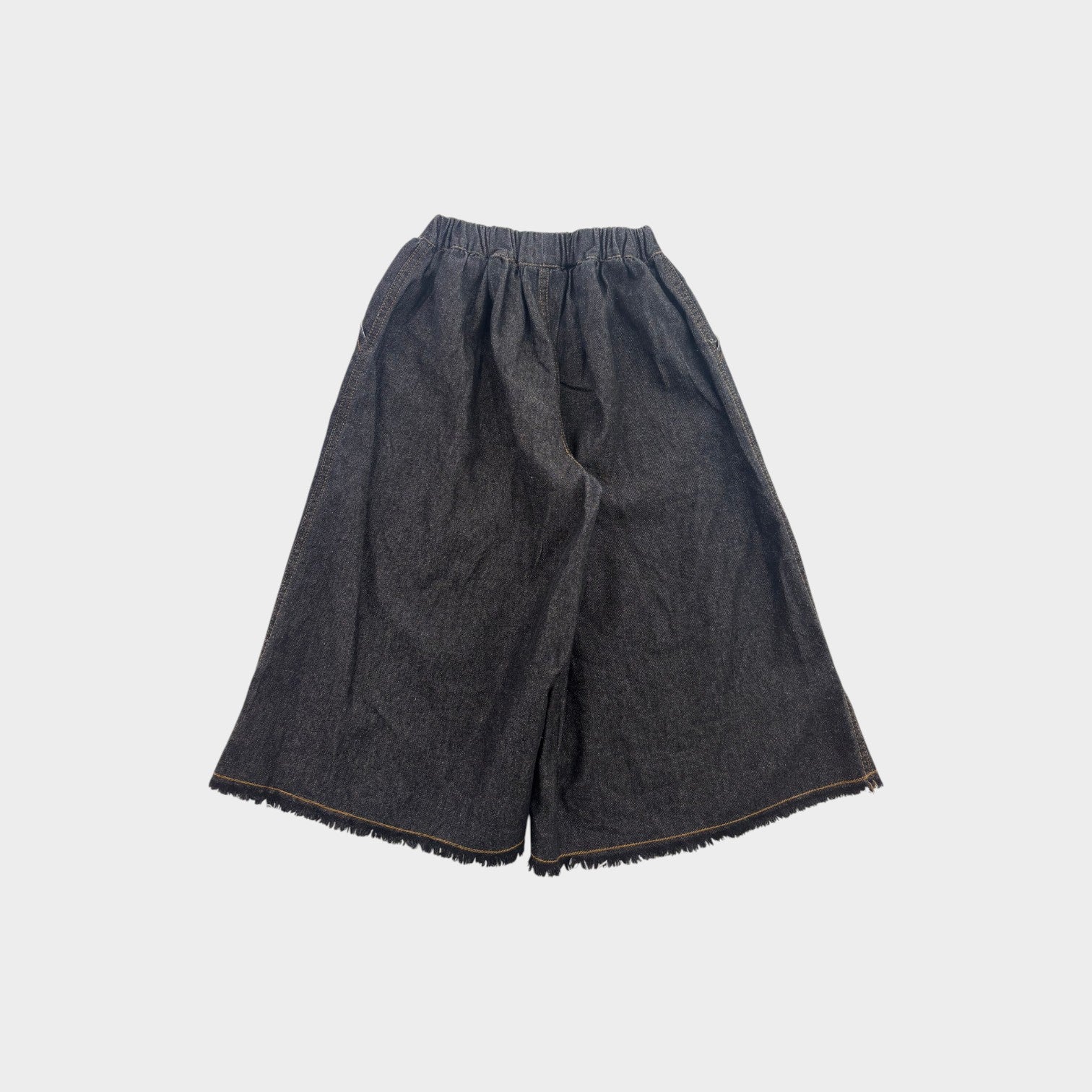 Chambray Embroidered Culottes, Size 8