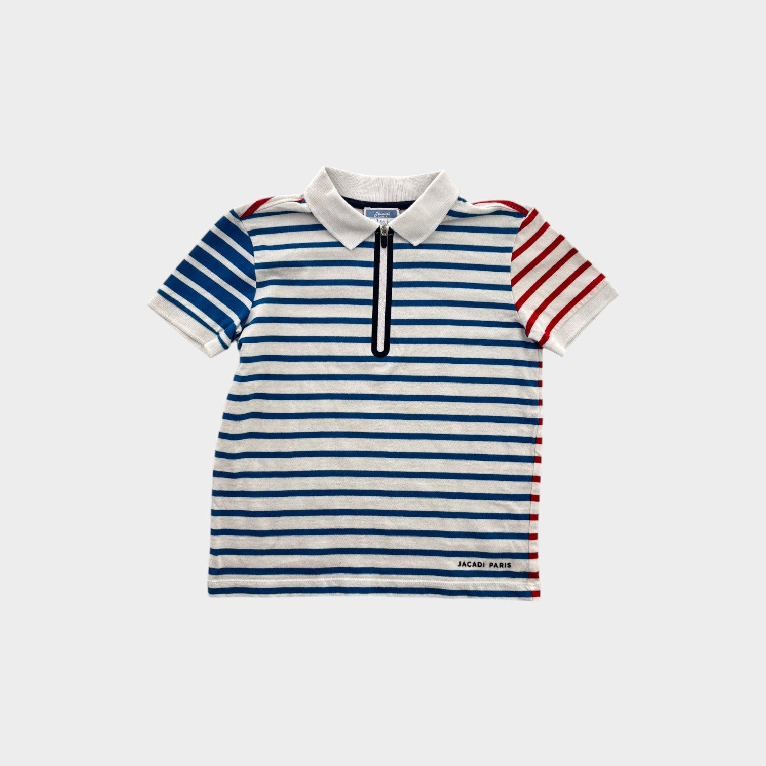 Jacadi Paris Stripe Zip T-Shirt, Size 8