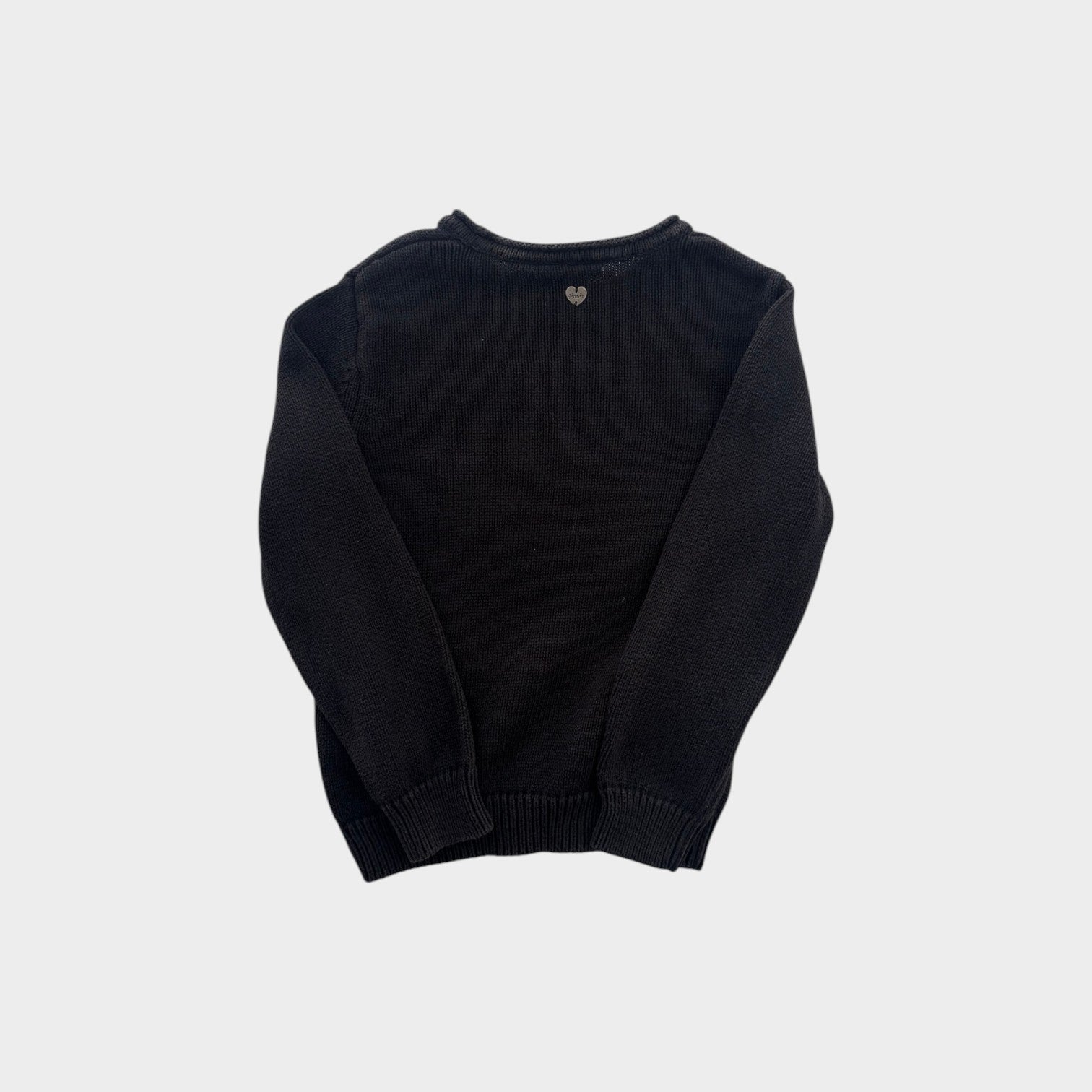 Ghanda Black Knit Jumper, Size 7