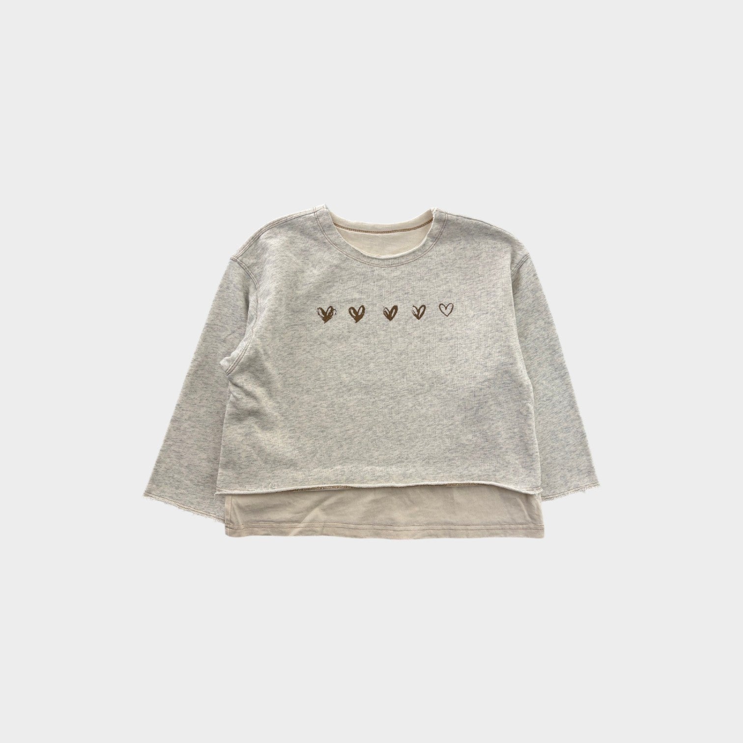 Layered Long Sleeve Top, Size 8-9