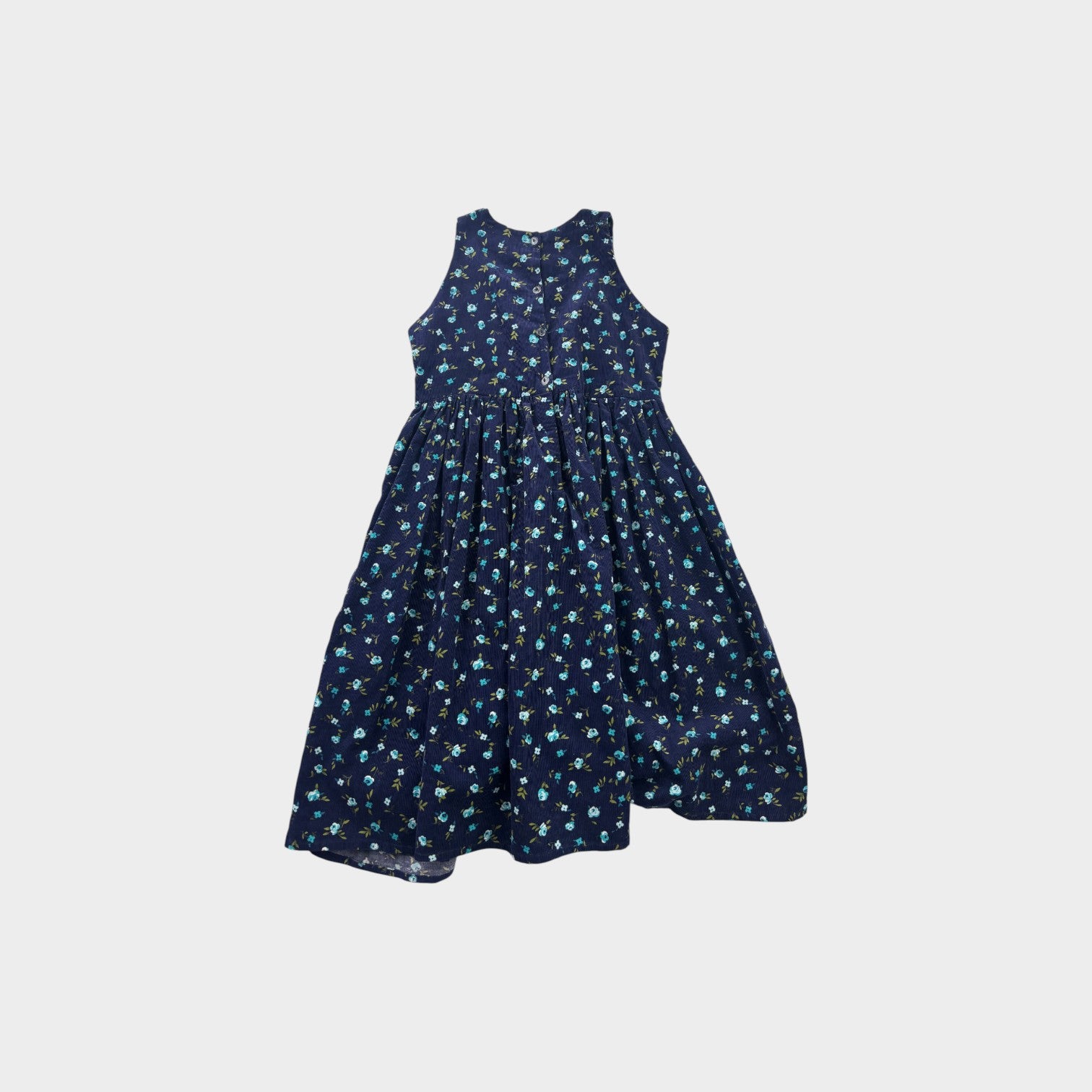 Vintage Corduroy Smocked Dress, Size 8