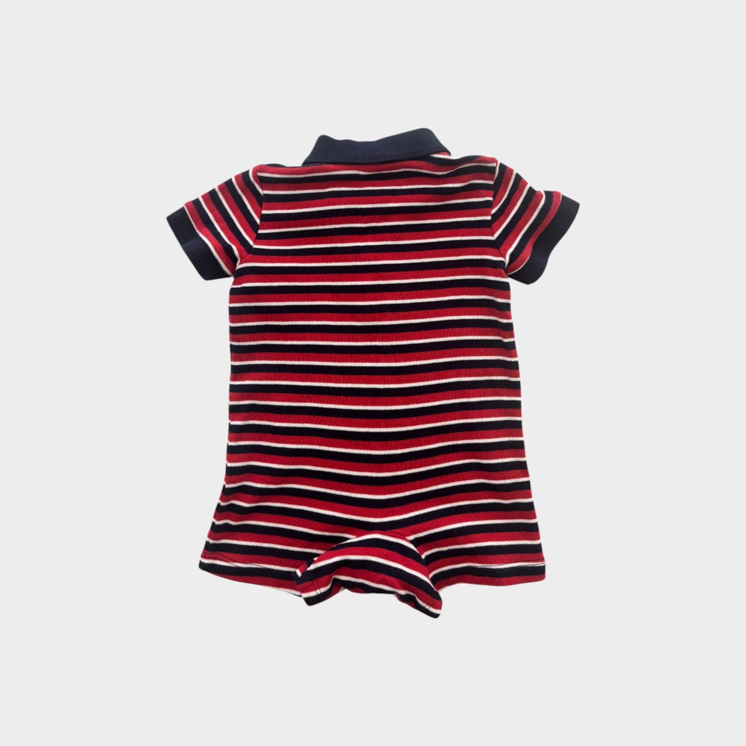 RL Striped Polo Romper, Size 000