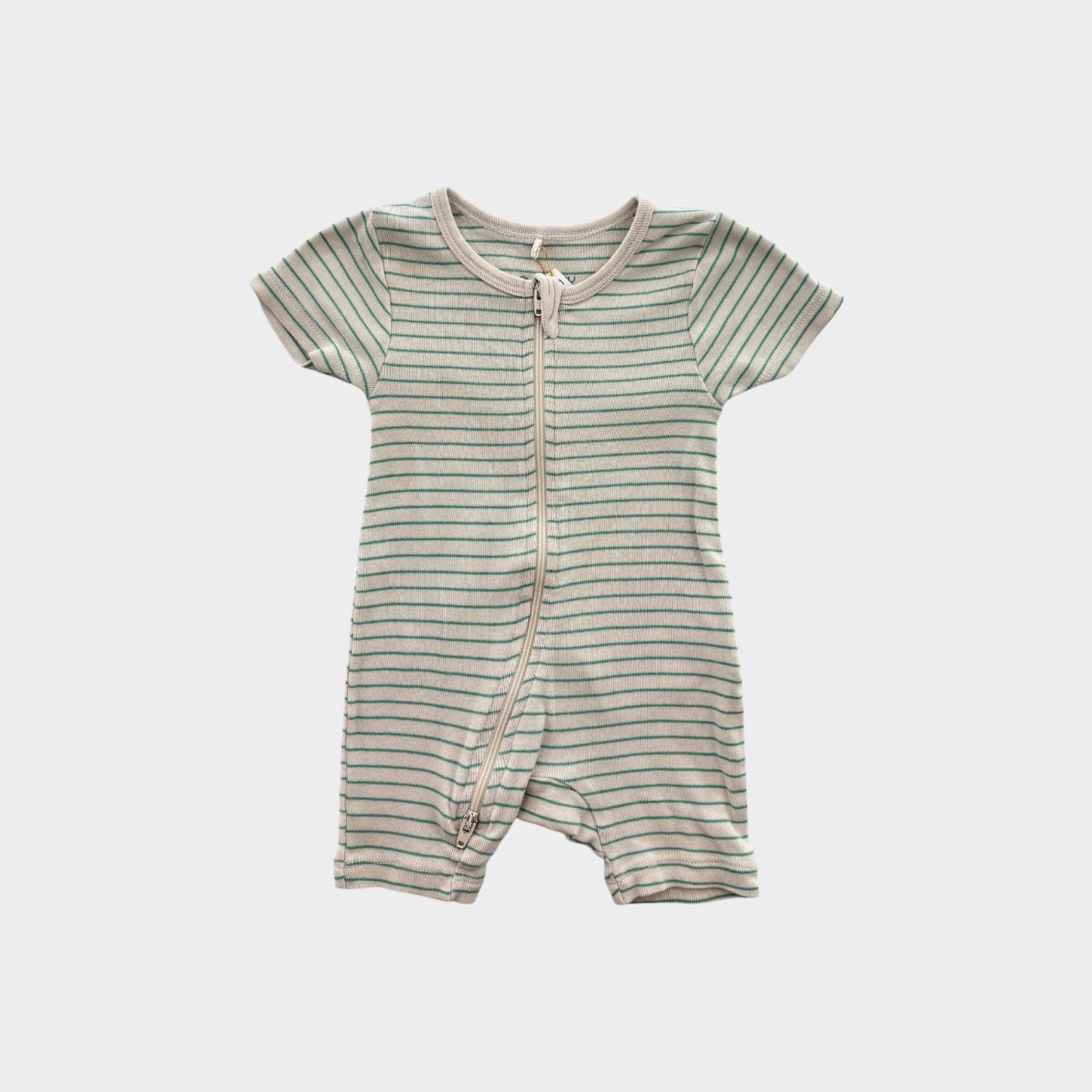 Purebaby Striped Shortie Onesie, Size 000