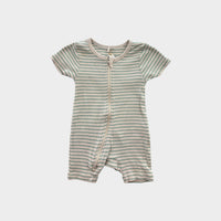 Purebaby Striped Shortie Onesie, Size 000