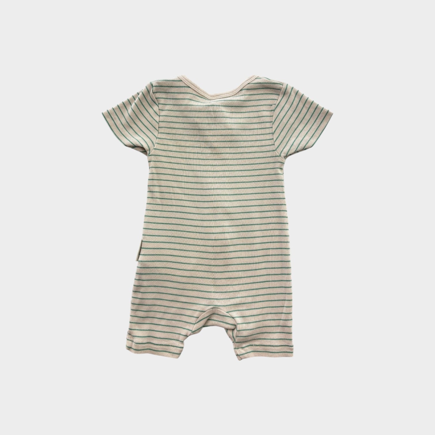 Purebaby Striped Shortie Onesie, Size 000