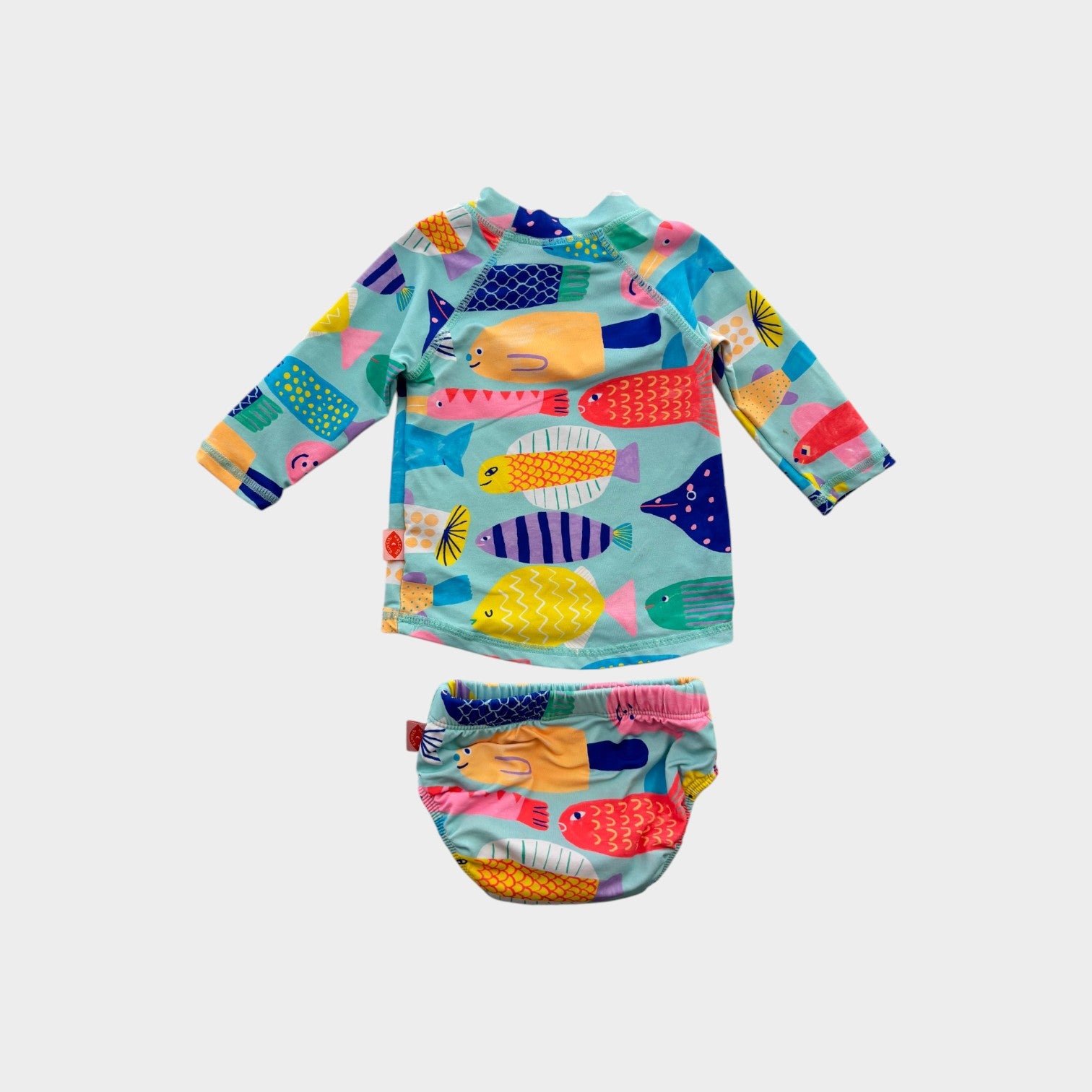Halcyon Nights Fish Print Swim Set, Size 000