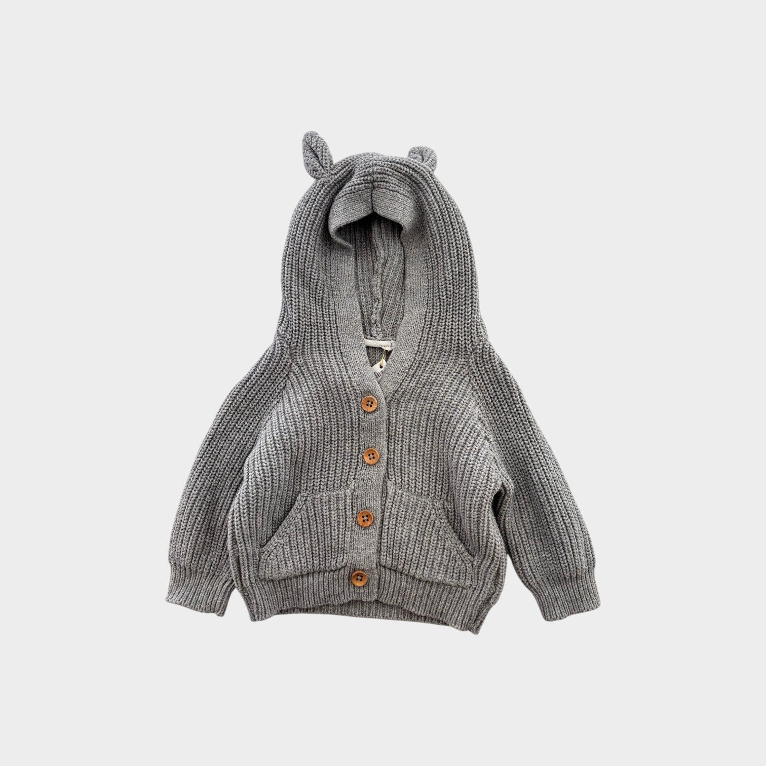 Jamie Kay Grey Knit Cardigan, Size 000