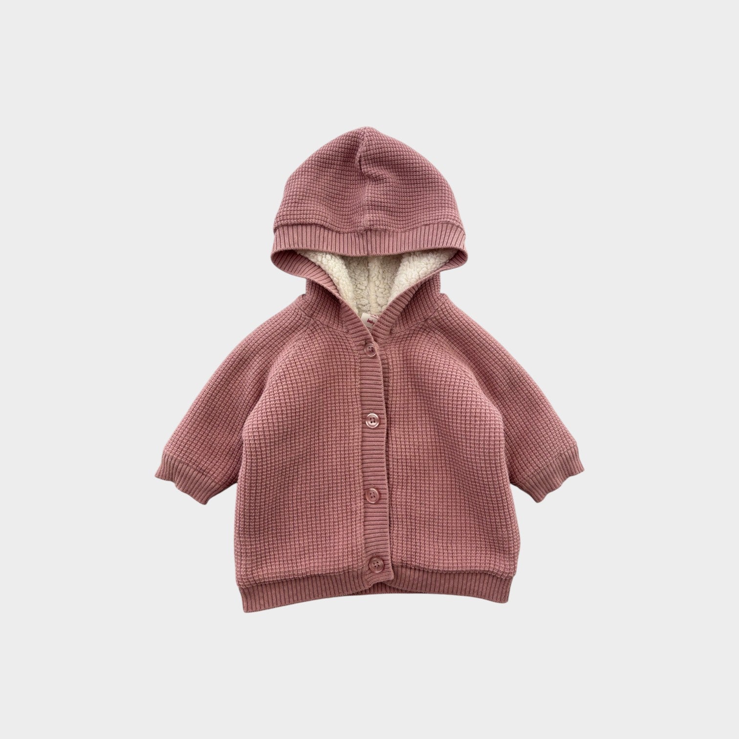 Seed Fleece-Lined Knit Cardigan, Size 0000