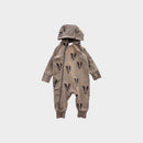 Mini Rodini Badger Print Onesie, Size 000