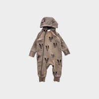 Mini Rodini Badger Print Onesie, Size 000
