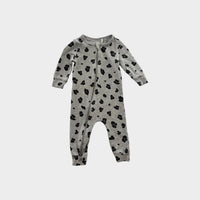 Country Road Grey Leopard Onesie, Size 000