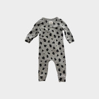 Country Road Grey Leopard Onesie, Size 000