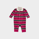 RL Stripe Collar Romper, Size 000