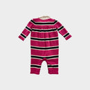 RL Stripe Collar Romper, Size 000