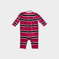 RL Stripe Collar Romper, Size 000