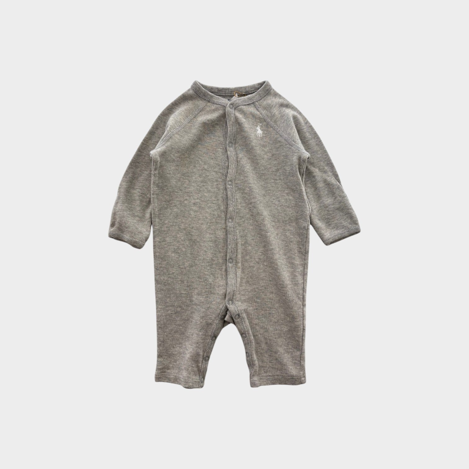 RL Grey Long Sleeve Onesie, Size 000