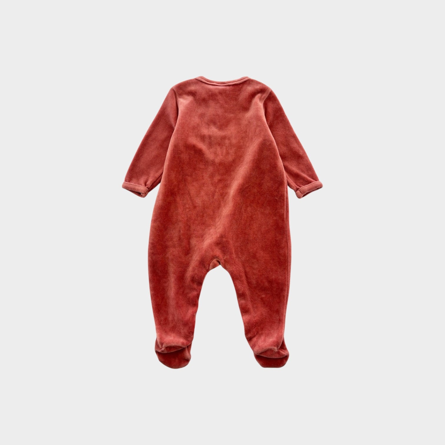 Seed Heritage Mauve Velour Onesie, Size 000