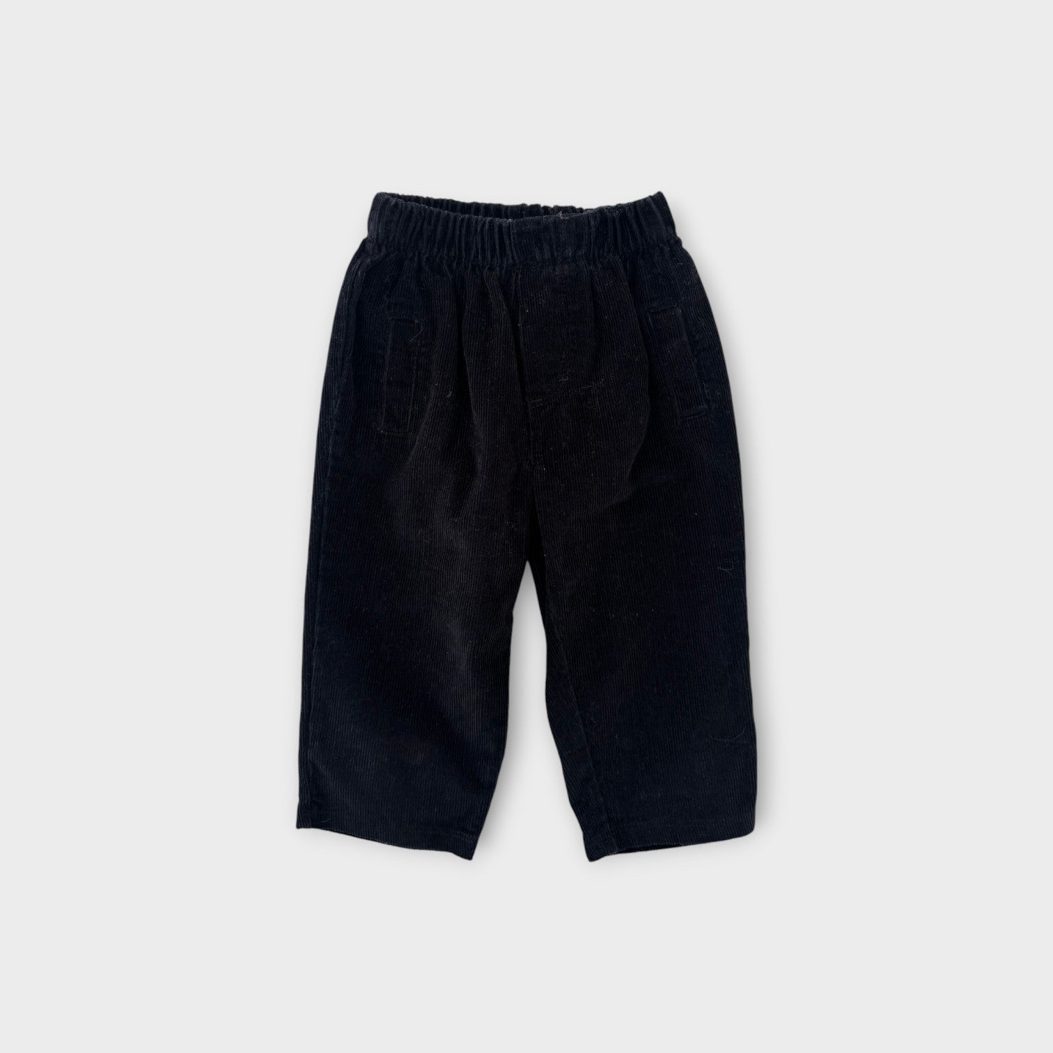 Petit Lem Black Corduroy Pants, Size 00-0