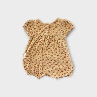 Purebaby Leopard Terry Romper, Size 00