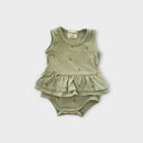 Wilson & Frenchy Pear Frill Romper, Size 00