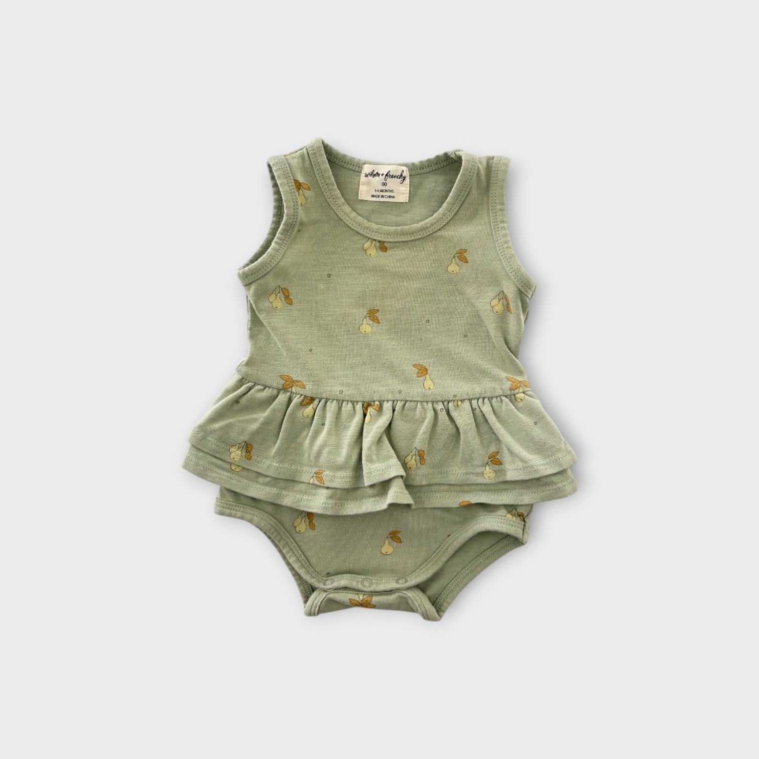 Wilson & Frenchy Pear Frill Romper, Size 00
