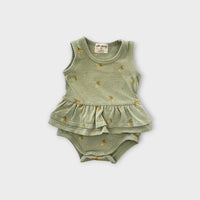 Wilson & Frenchy Pear Frill Romper, Size 00