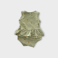 Wilson & Frenchy Pear Frill Romper, Size 00