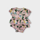 Milky Patterned Frill Bodysuit, Size 00
