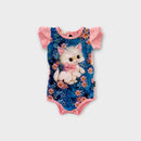 Rock Your Baby Retro Kitten Bodysuit, Size 00