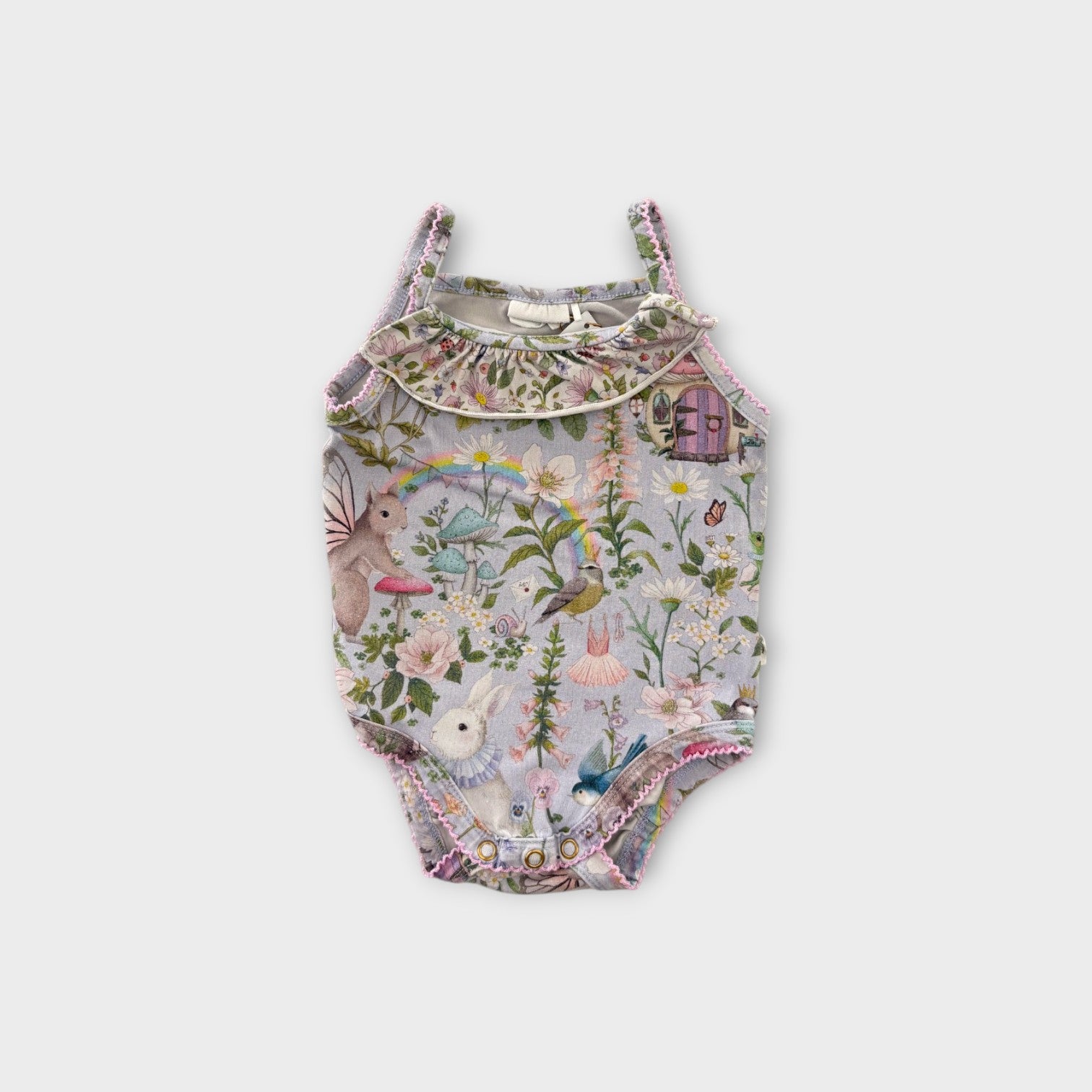 Fleur Harris Printed Bodysuit, Size 00