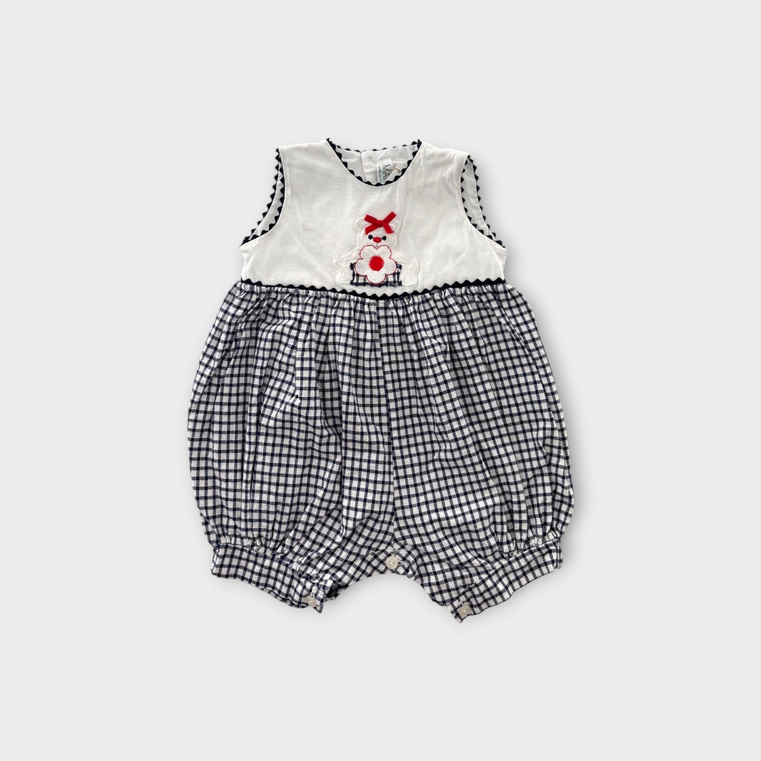Vintage Check Romper, Size 00