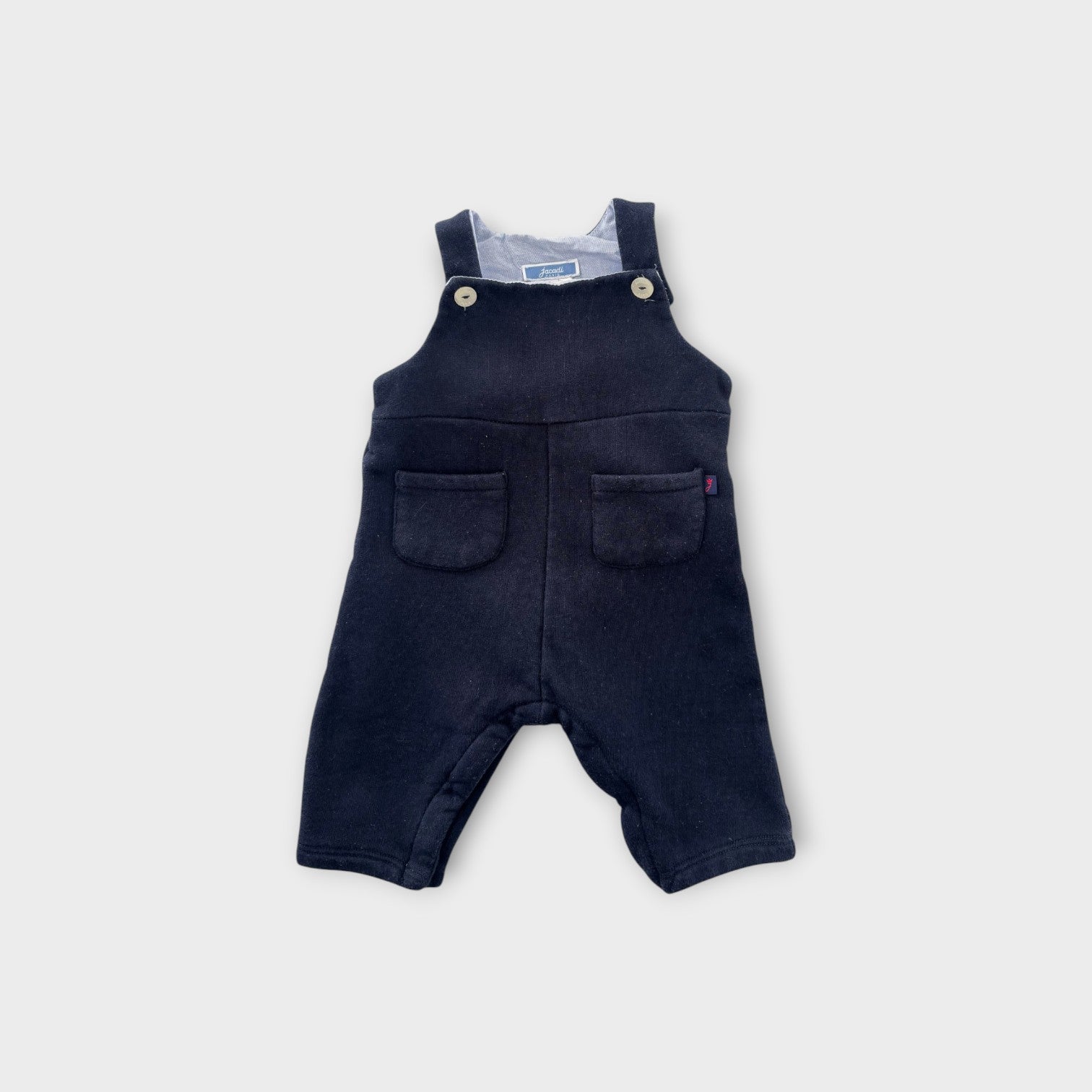 Jacadi Paris Navy Cotton Overalls, Size 00